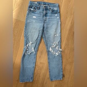 Levi's Distressed 501 women's denim
